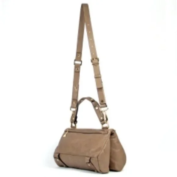Golden Lane Soave Duo Bloomingdale’s Medium Leather Satchel Purse Bag - Picture 3 of 16